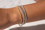 Tiny Tennis Bracelet - Baguette - bascijewellery