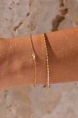 Tiny Tennis Bracelet - Baguette - bascijewellery