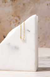 Tiny Solo Necklace - Baguette - bascijewellery