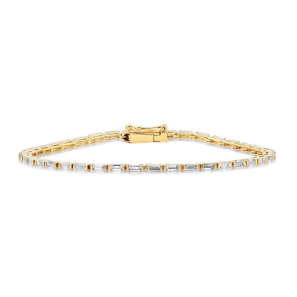 Tiny Tennis Bracelet - Baguette - bascijewellery