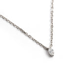 Tiny Solo Necklace - Marquise - bascijewellery