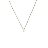 Tiny Solo Necklace - Marquise - bascijewellery