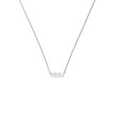 Tiny Trio Necklace - Baguette - bascijewellery