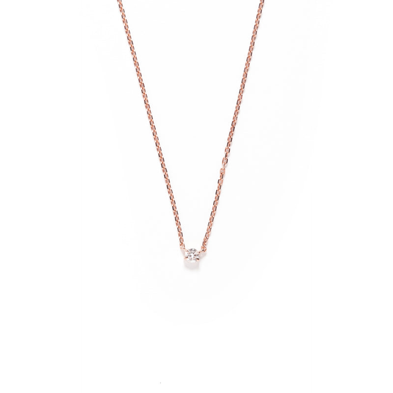 Tiny Solo Necklace - Round - bascijewellery