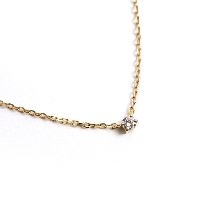 Tiny Solo Necklace - Round - bascijewellery