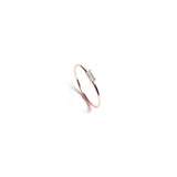 Tiny Solo Ring - Baguette - bascijewellery