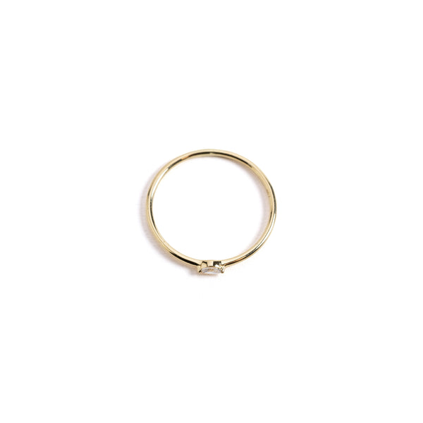 Tiny Solo Ring - Marquise - bascijewellery