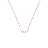 Tiny Trio Necklace - Baguette - bascijewellery