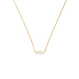 Tiny Trio Necklace - Baguette - bascijewellery